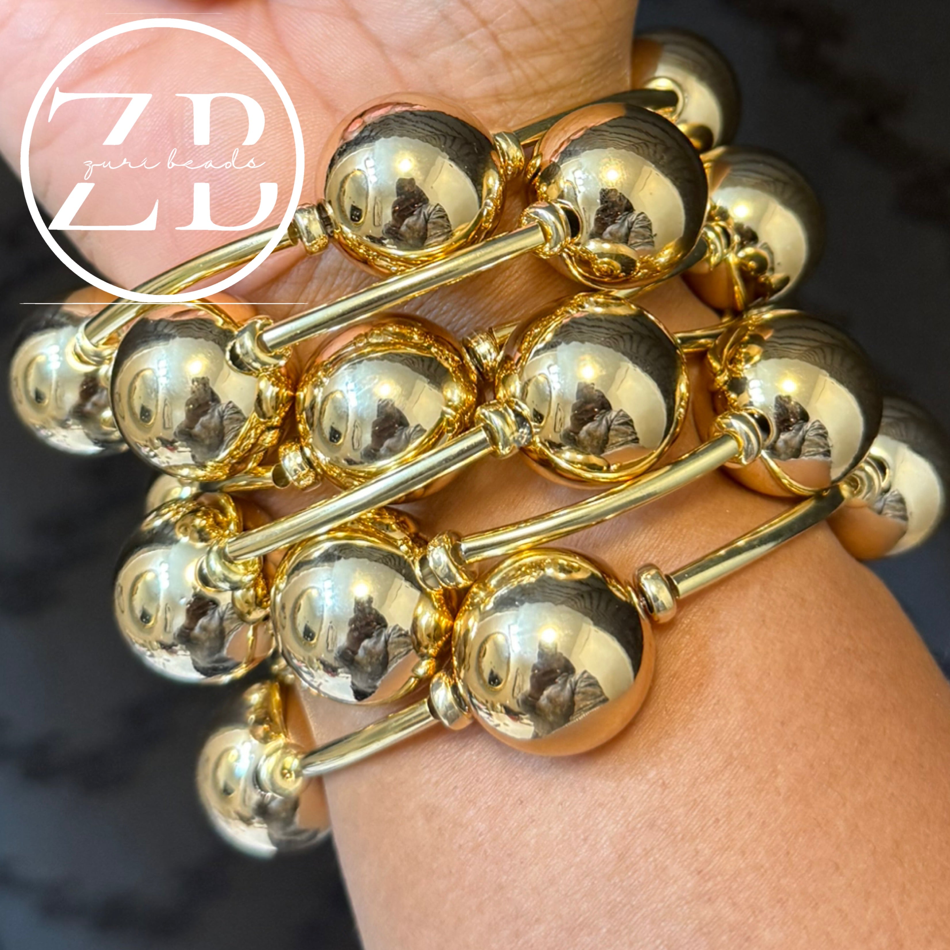 Gold Bohemian Bubble Bangles ($21 per bangle-you need to purchase more than 1 for the stacked look)