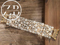 Gold and Pearl apple Watch band (42/44/45/49mm)