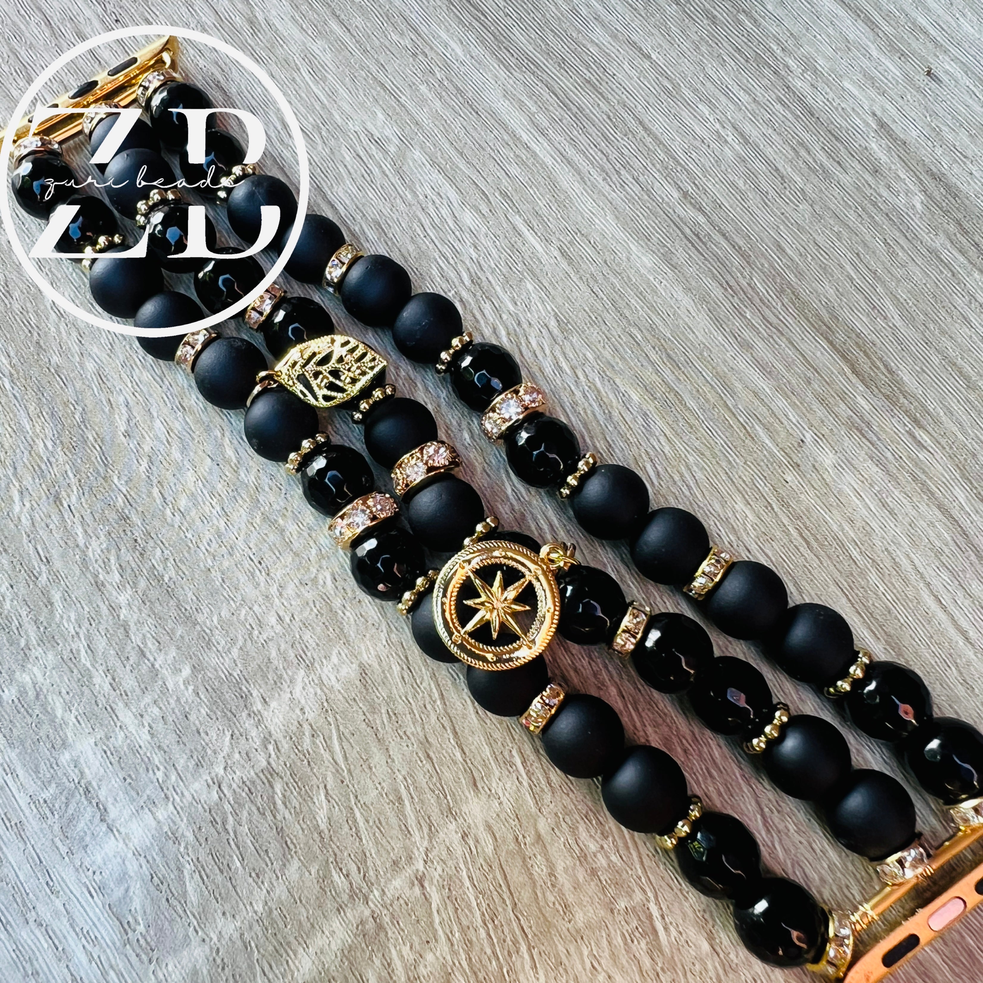 Black and Gold Apple Watch band (42nm)