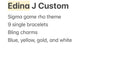 E. Johnson custom