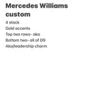 Mercedes Williams custom