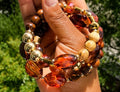 Safari wrap bracelet orange