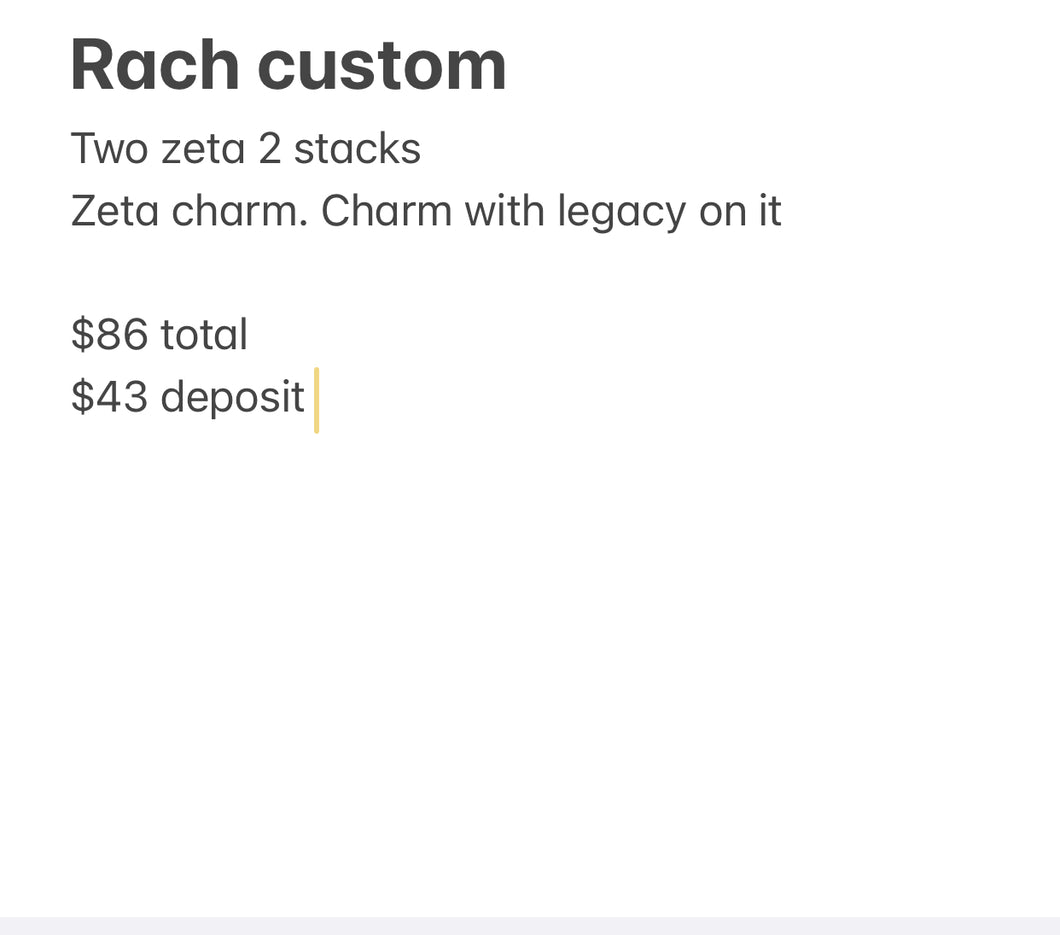 Rach custom order final Payment