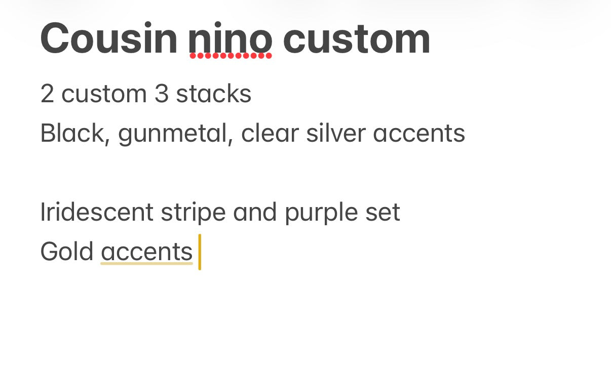 Cousin nino custom