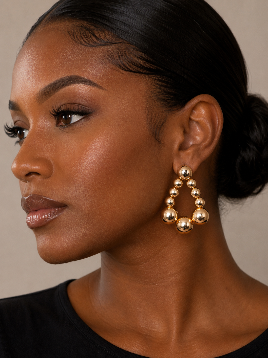Bohemian mini earrings- gold