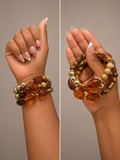 Safari wrap bracelet orange