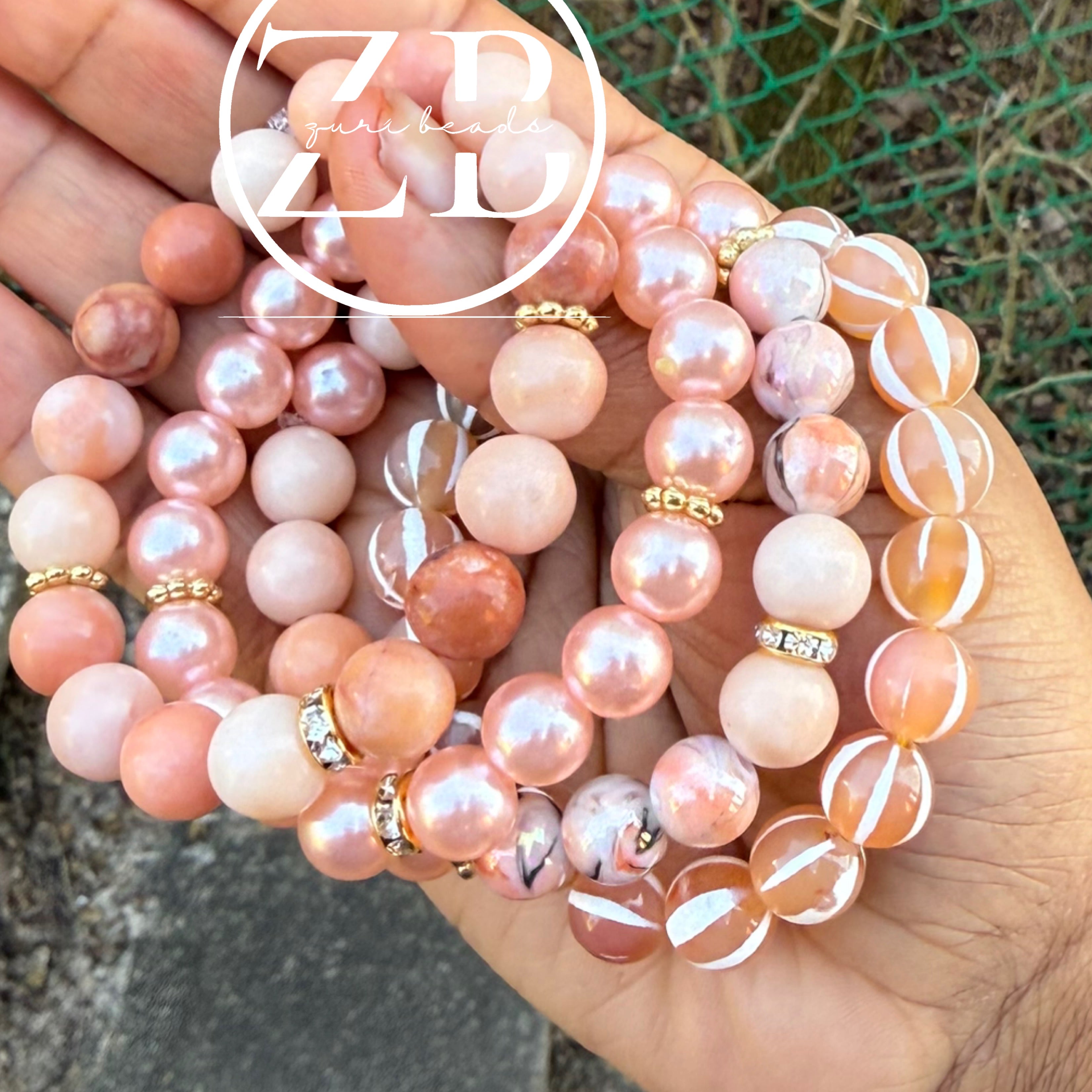 Peach bundle 3- gold accents