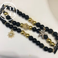 Bishop watch band (black and gold)