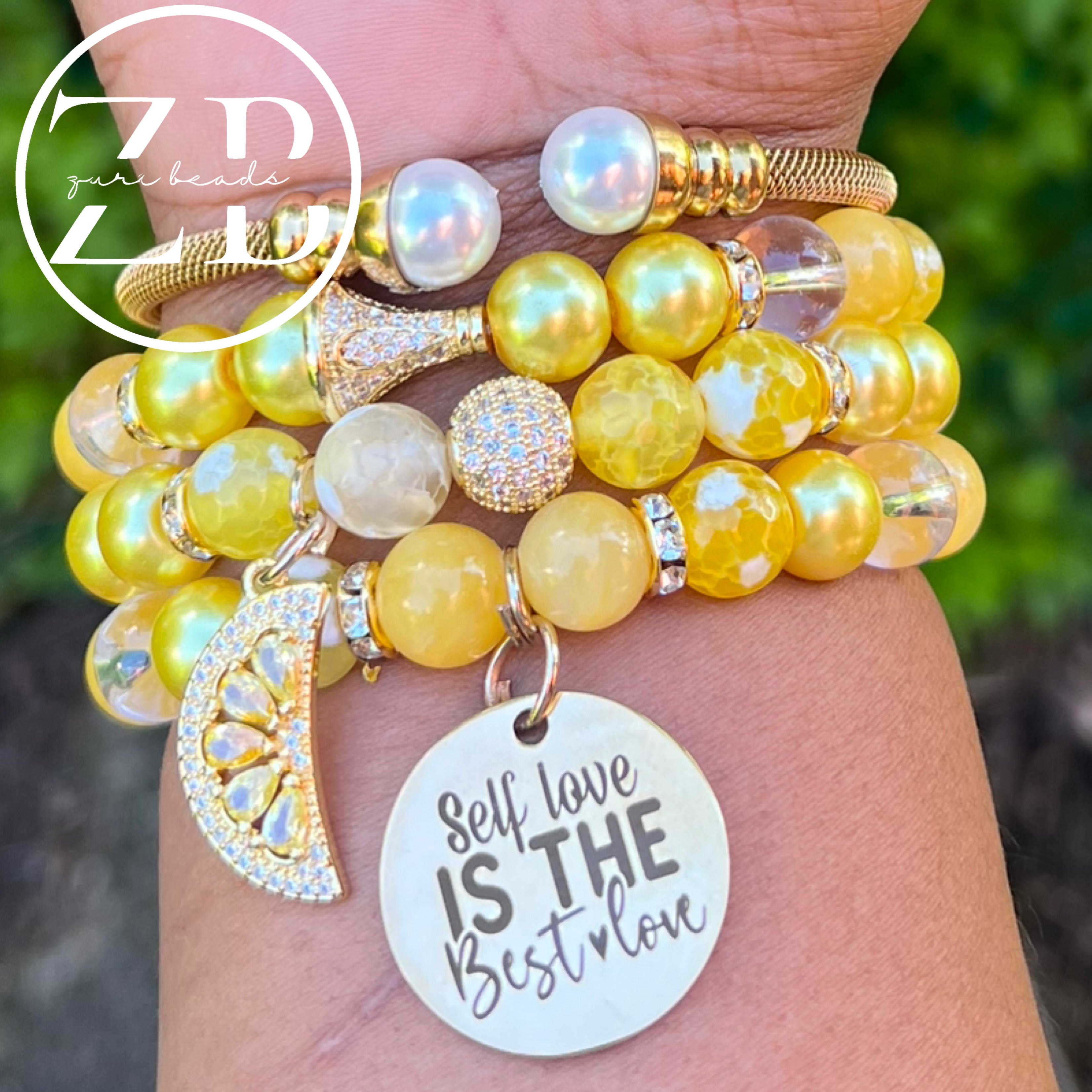 Self love is the best love (3 stack and bangle)