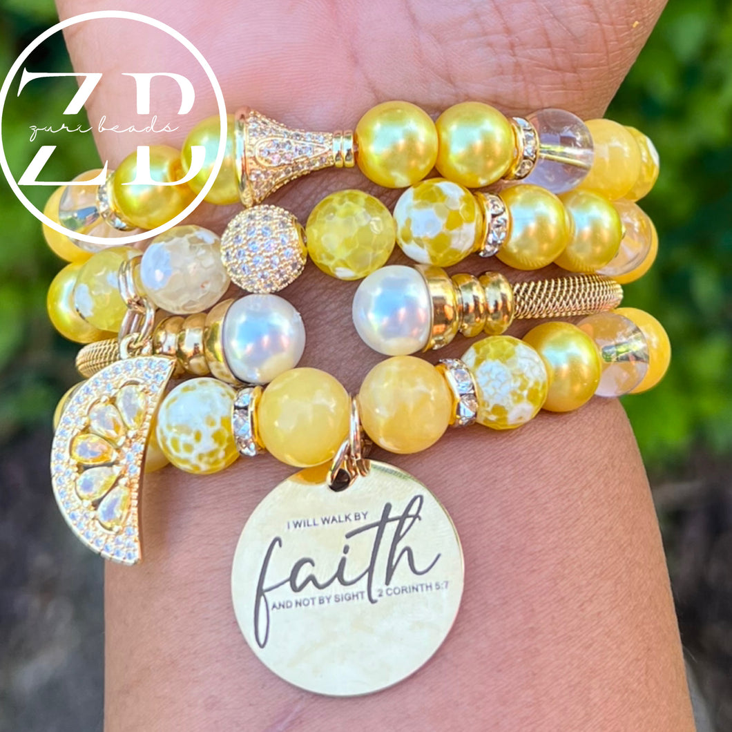 Faith ( 3 stack and bangle)