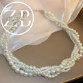 Twisted pearl necklace