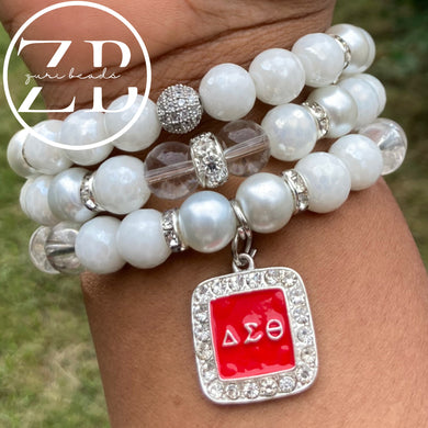 Delta sigma theta (white and clear)