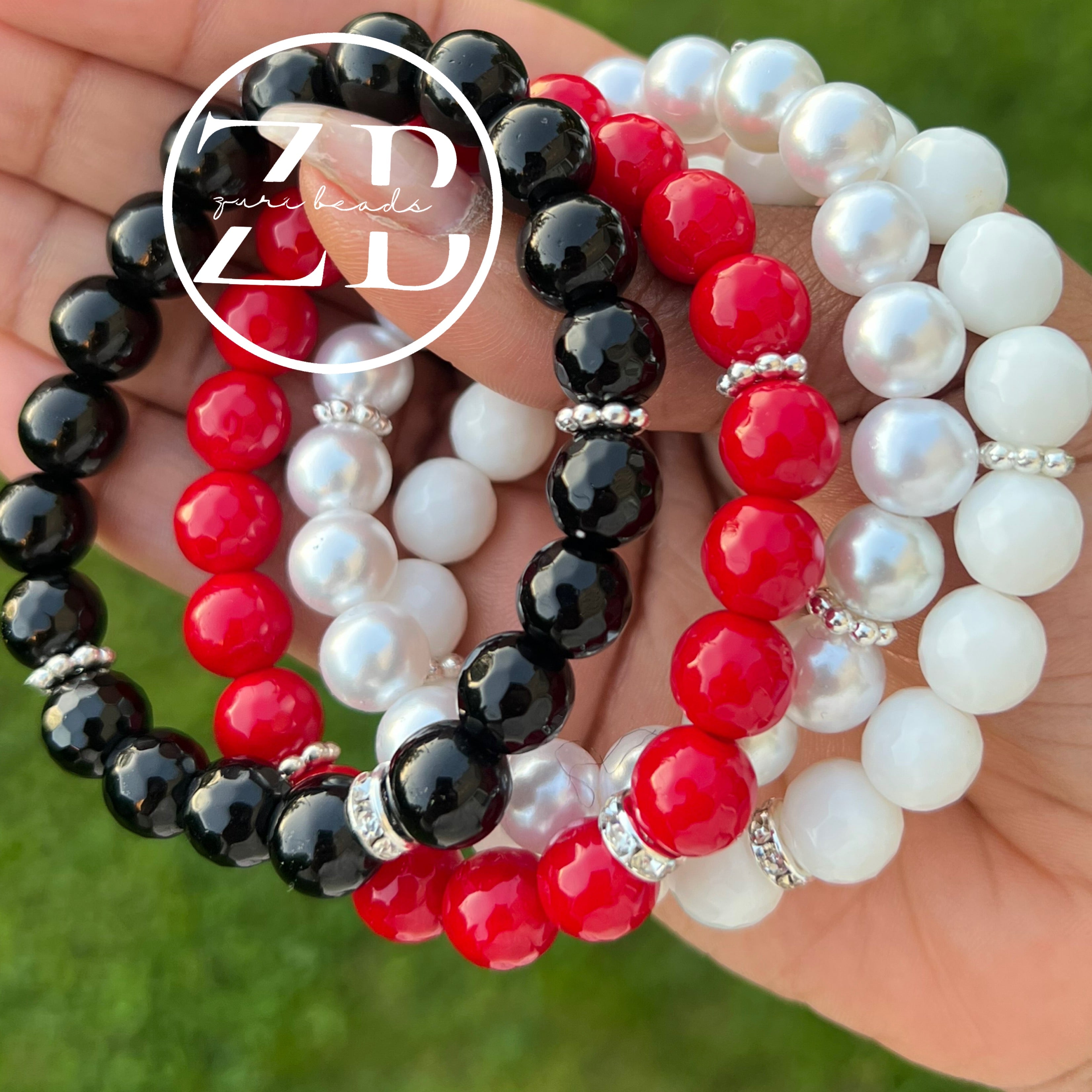Red black and pearl bundle