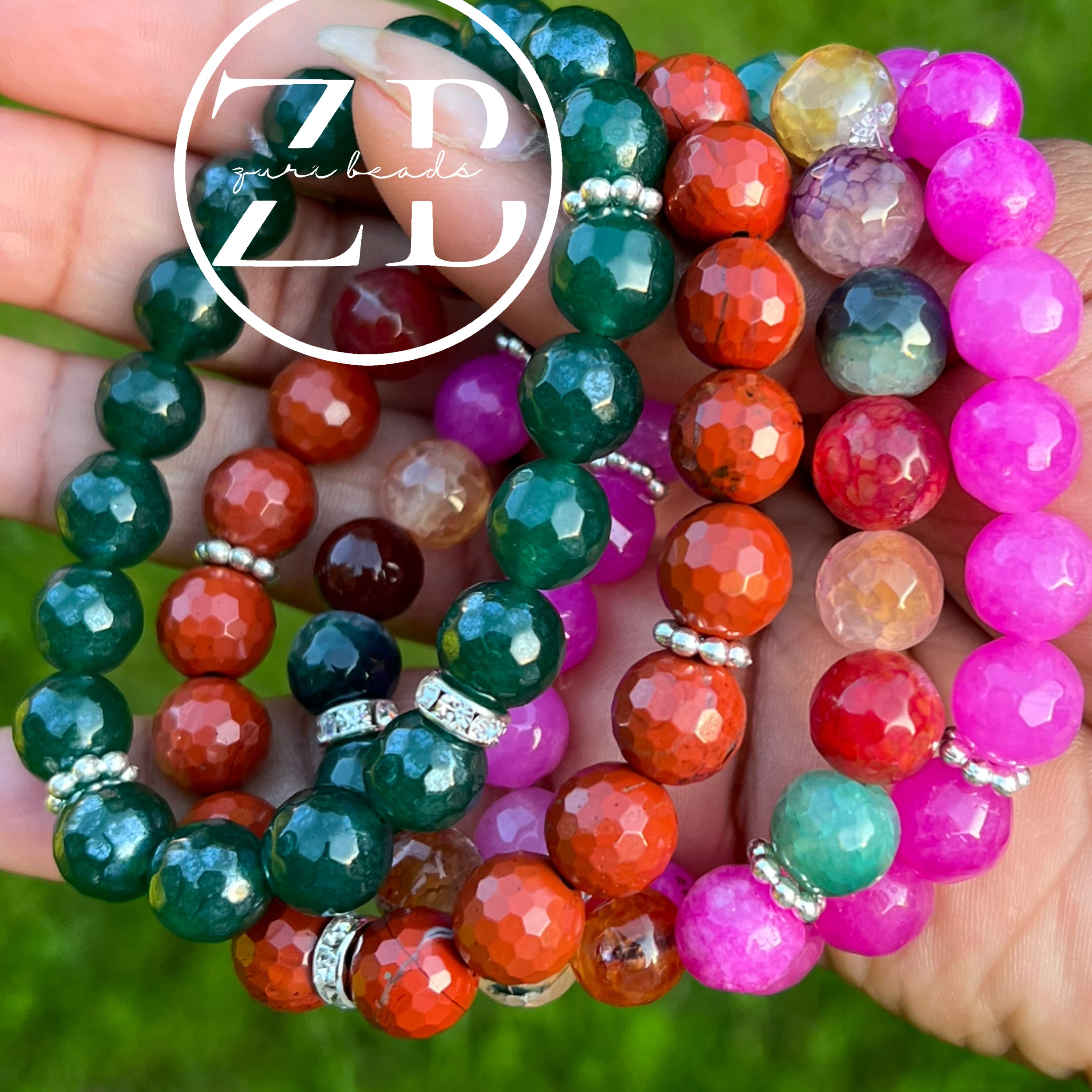 Fuschia and green bundle (silver)