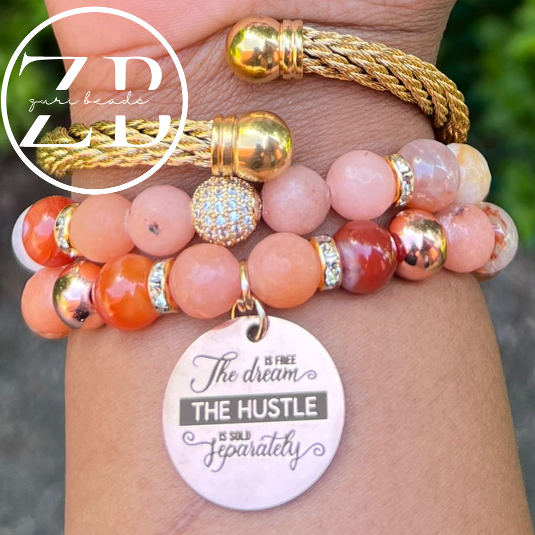 Two stack and bangle (peach)