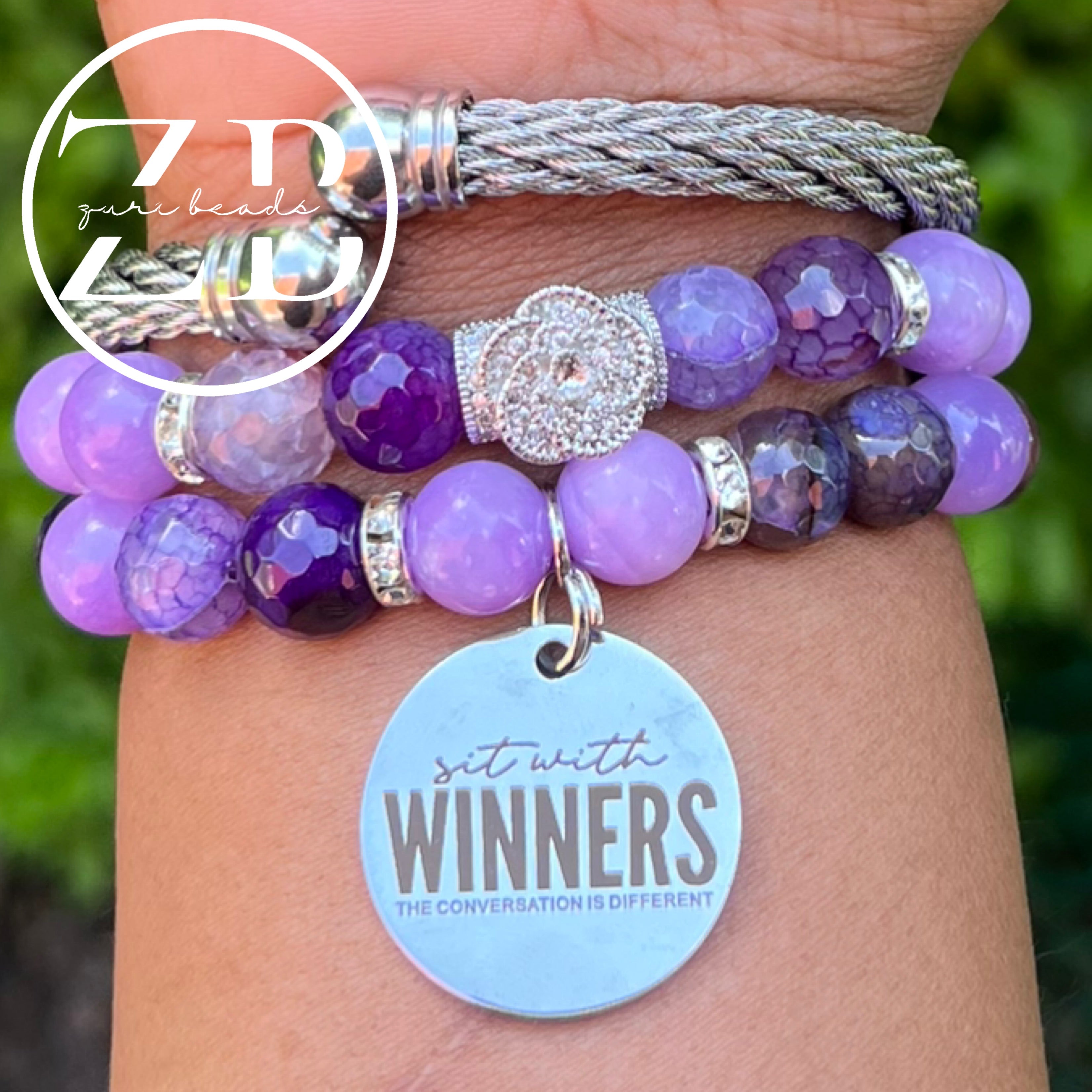 Two stack and bangle (purple)
