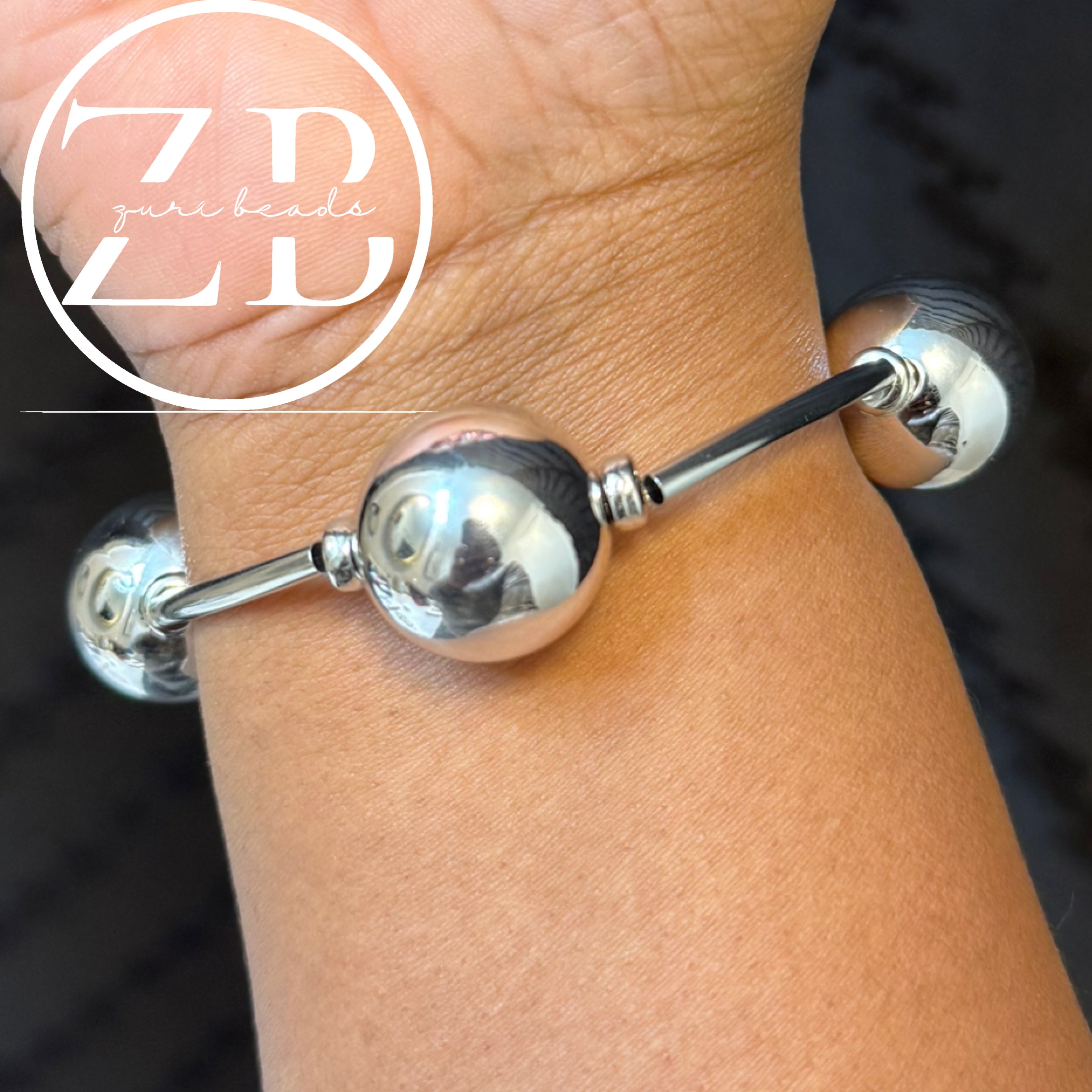 Silver Bohemian Bubble Bangles ($21 per bangle-you need to purchase more than 1 for the stacked look)