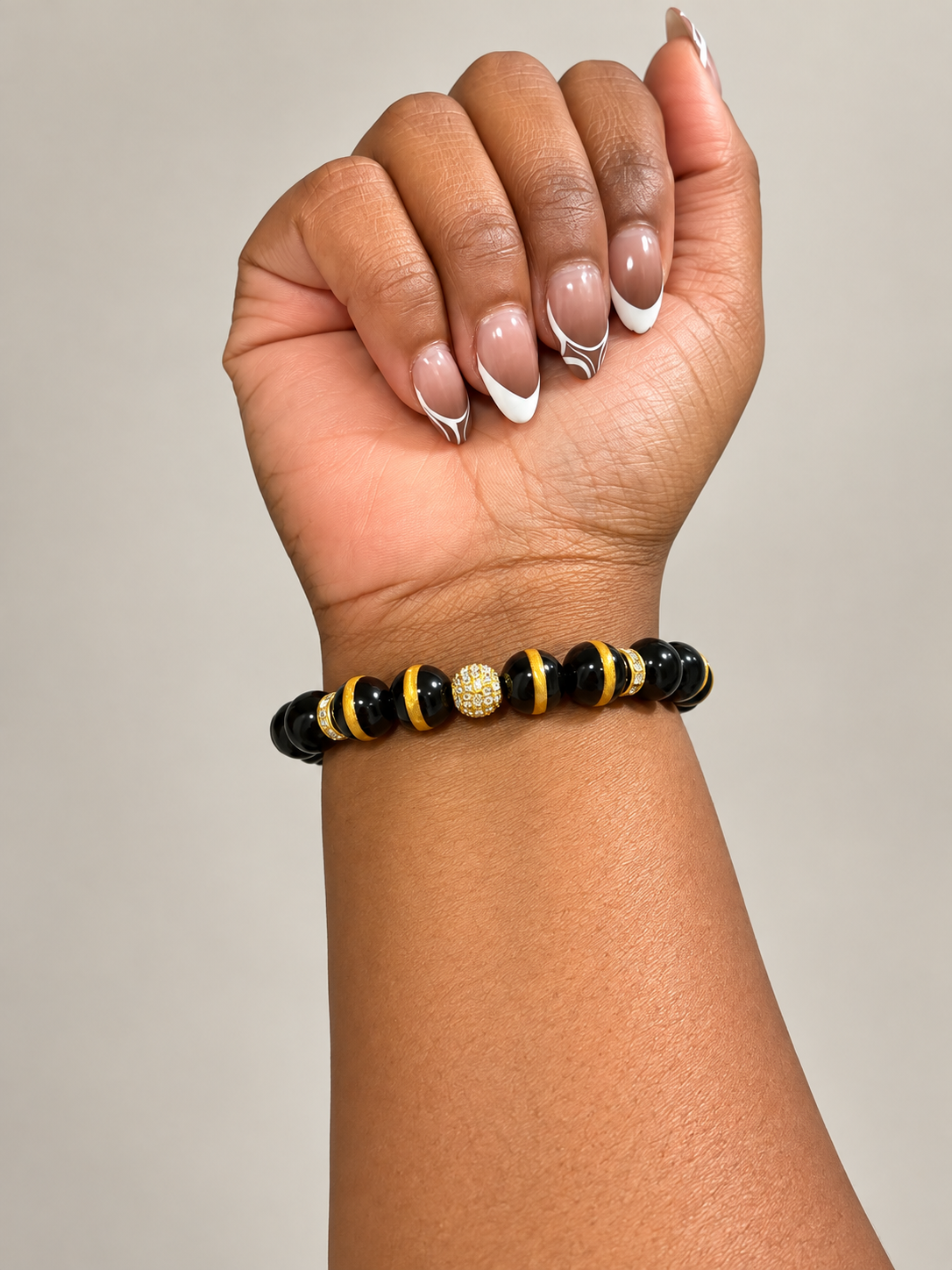 Black and gold stripe