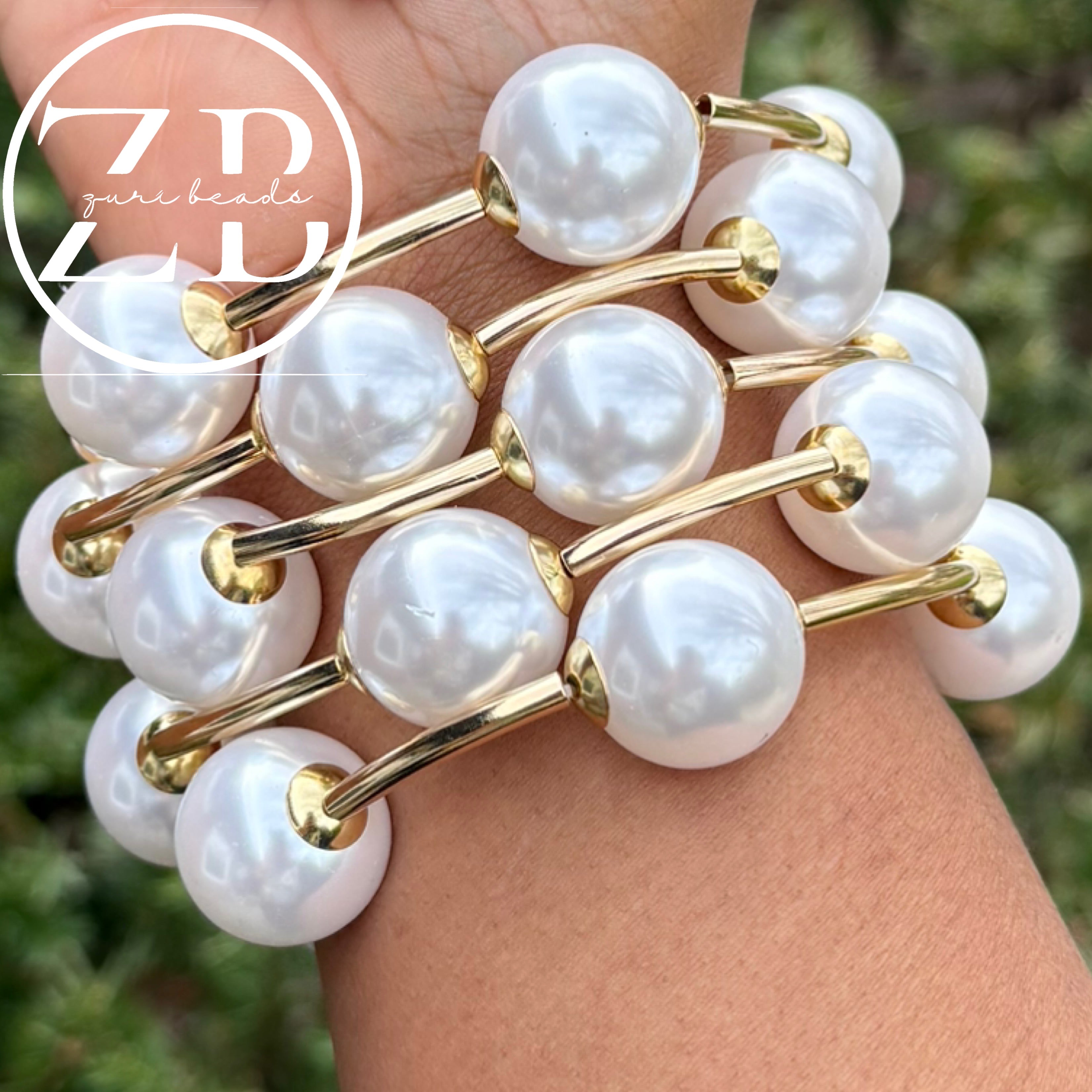 Pearl Bohemian Bubble Bangle ($21 per bangle-you need to purchase more than 1 for the stacked look)
