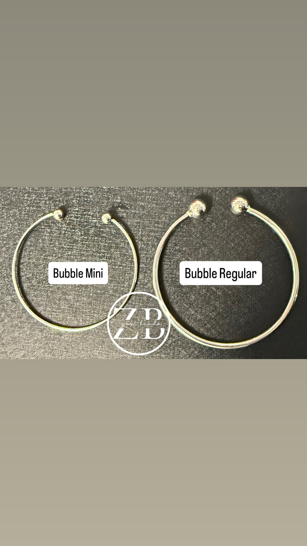 Mini Bubble bangle- silver ($8.50 each)
