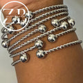 Twisted Bubble Bangle (silver)