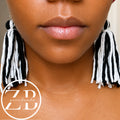 Zebra rope earrings