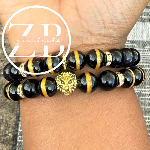 Black and gold mens/unisex