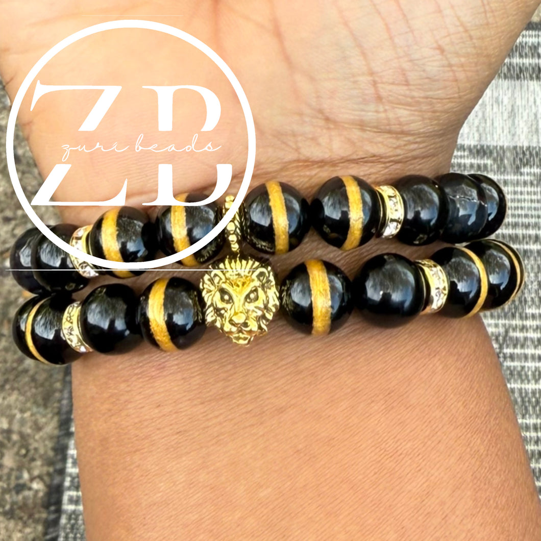 Black and gold mens/unisex