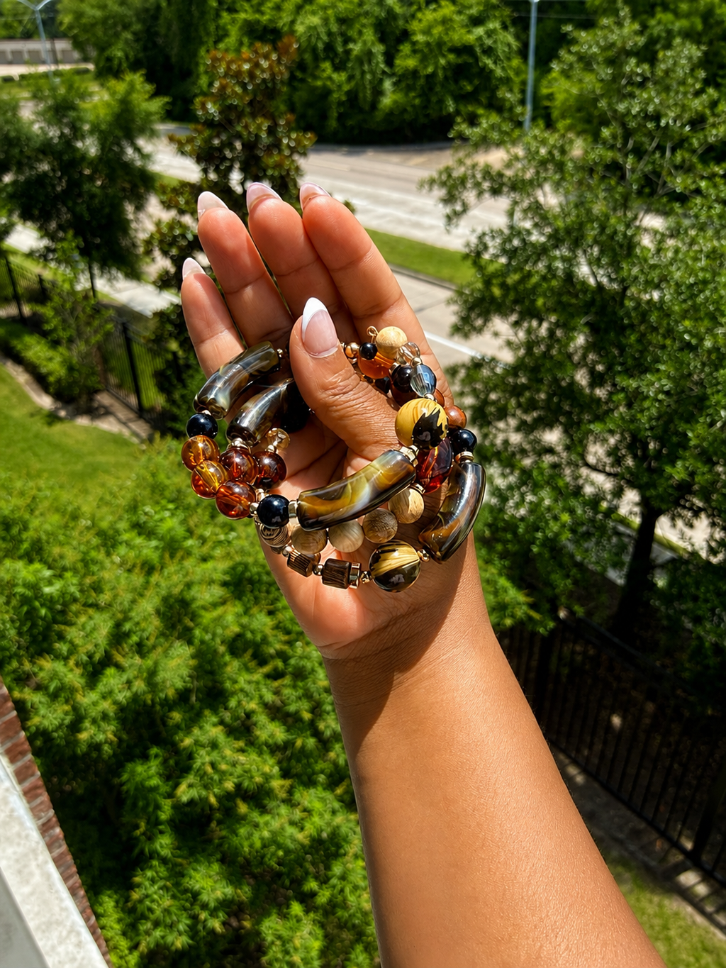 Safari wrap bracelet brown